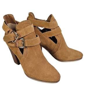 Michael Kors Walden Suede Leather Ankle Boots Womens Size 6